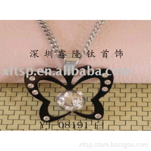 Crystal Butterfly Charms Hot fashion Stainless steel pendant TC50